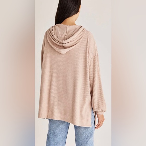 BNWT Z Supply - Faith Marled Rib Hoodie xs - Picture 4 of 12